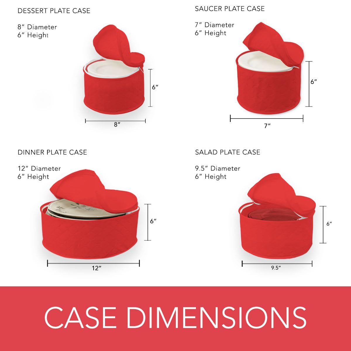 LAMINET protector de plato grande rojo, ideal para servicio completo y almacenamiento compacto.