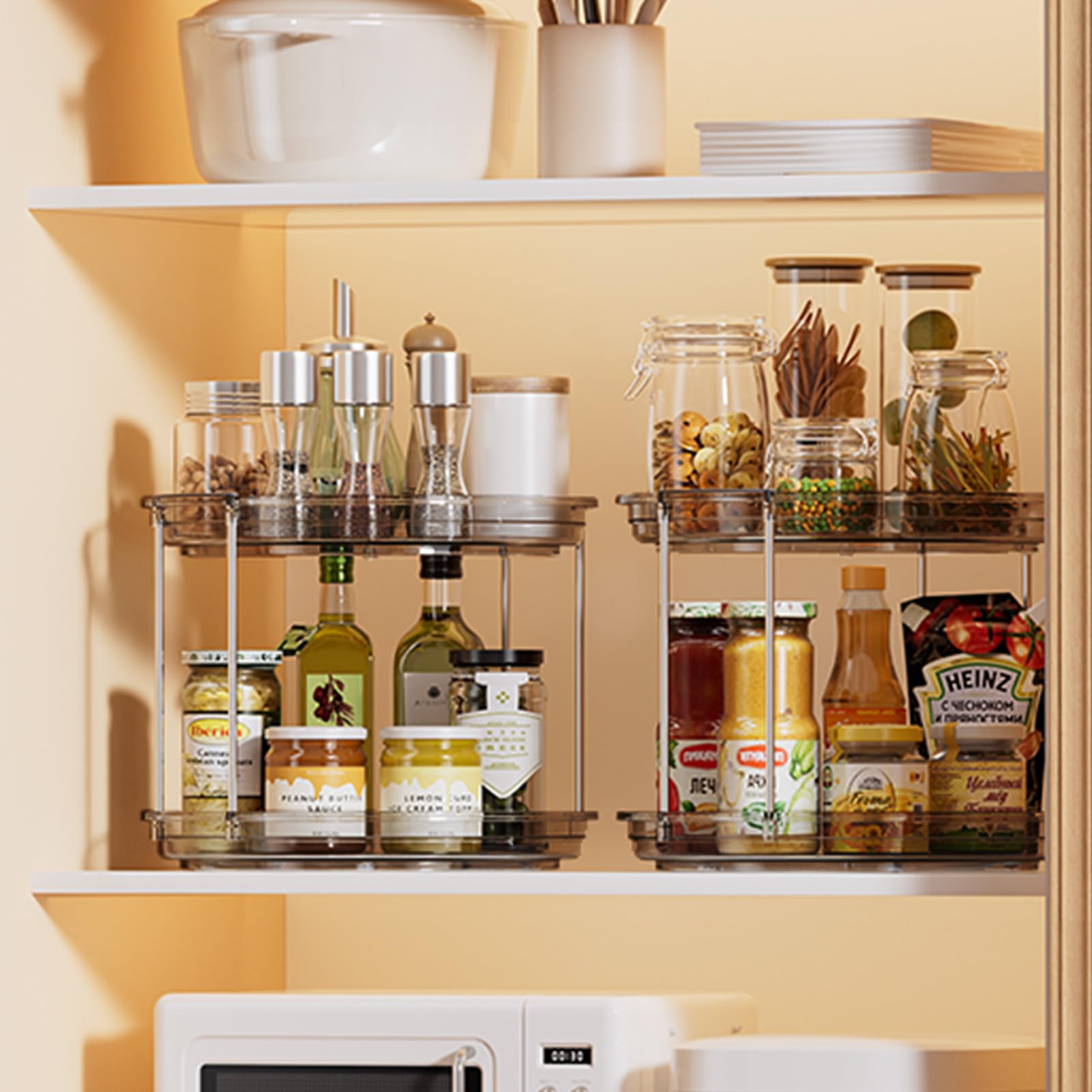 LAMU organizador compacto para cocina o baño, mantiene especias y maquillaje ordenados