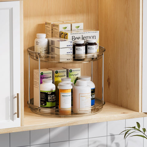 LAMU organizador de encimera giratorio, ideal para especias y botellas pequeñas.