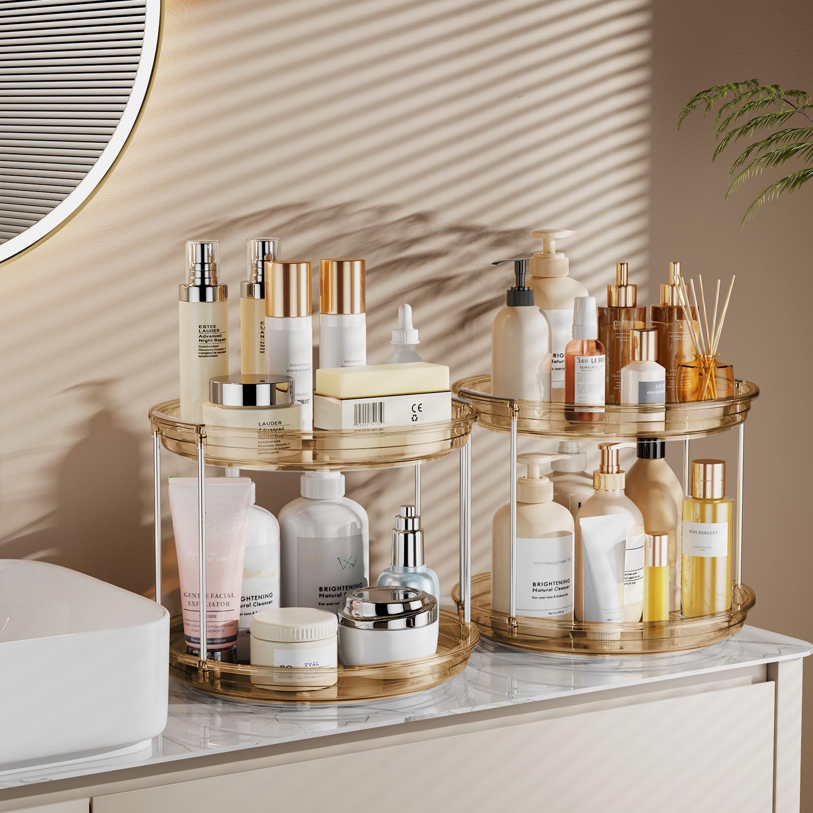 LAMU soporte giratorio para perfumes, mantiene el tocador limpio y accesible.