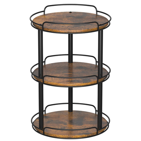 LAMU giratorio de madera 12-2 pulgadas para cocina, acceso rápido a especias