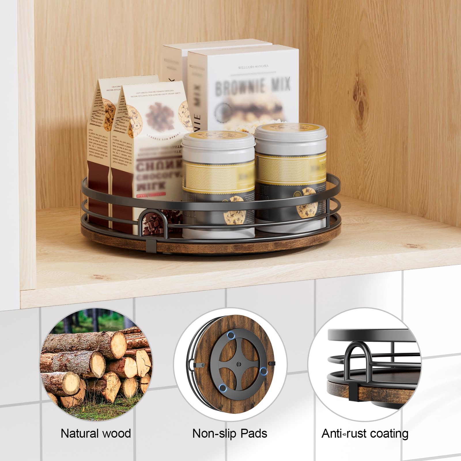 LAMU estructura de madera y metal para durabilidad diaria en la cocina.