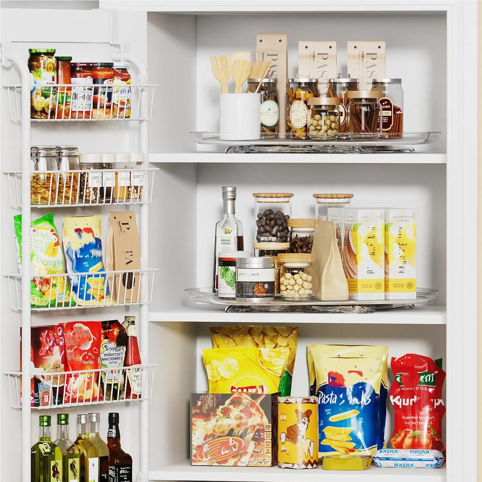 LAMU organizador para frigorífico y estanterías optimiza almacenamiento.