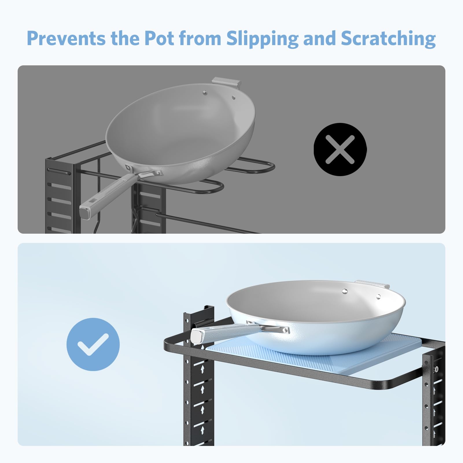 LAMU estructura resistente de acero para hasta 66 libras de utensilios de cocina