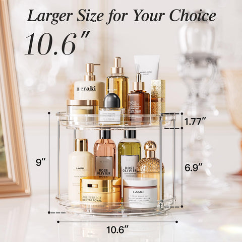LAMU organizador-perfumes-dos-niveles: orden estable para frascos de perfume
