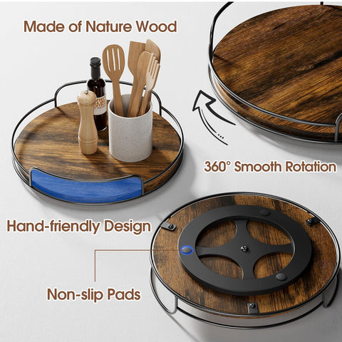 LAMU rotador de baño en madera, organización elegante y práctica.
