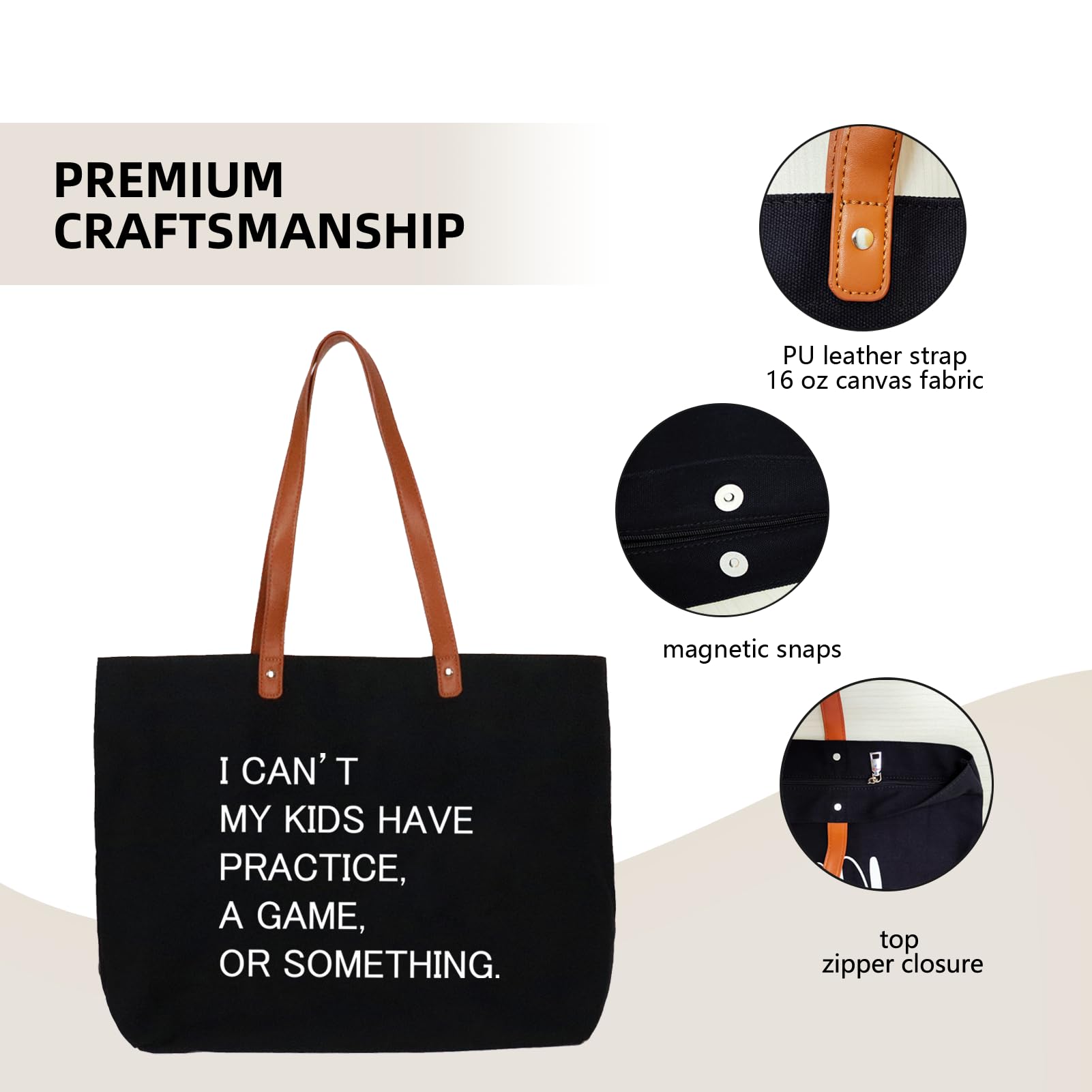 Bolso Lamyba de lona 18oz, resistente y reutilizable.