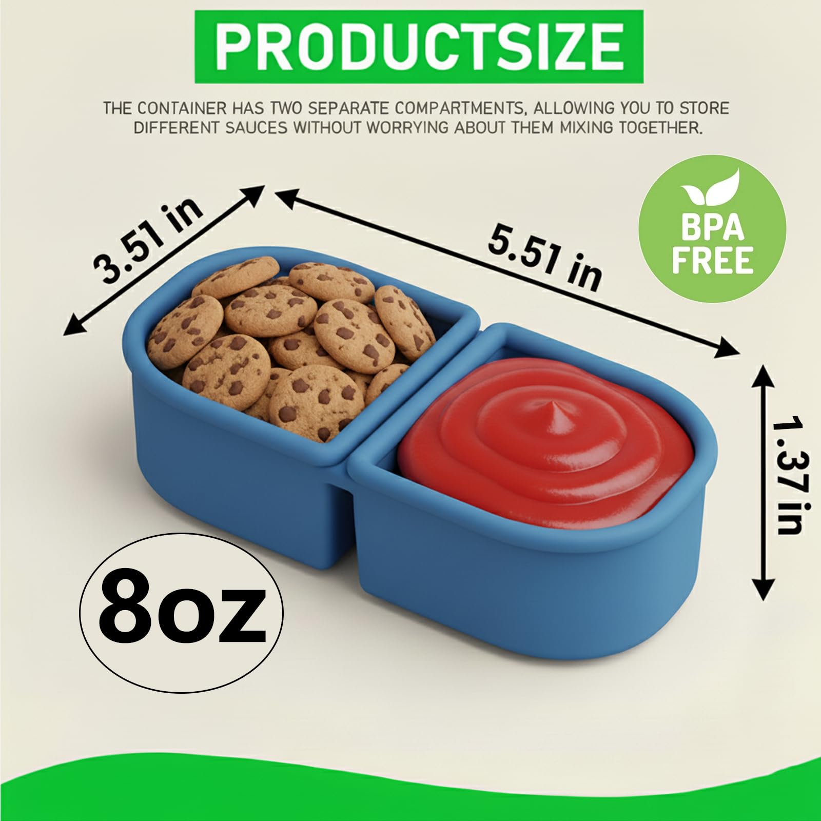 Lanasz contenedor snack silicona apilable cuatro colores para organización y porciones.