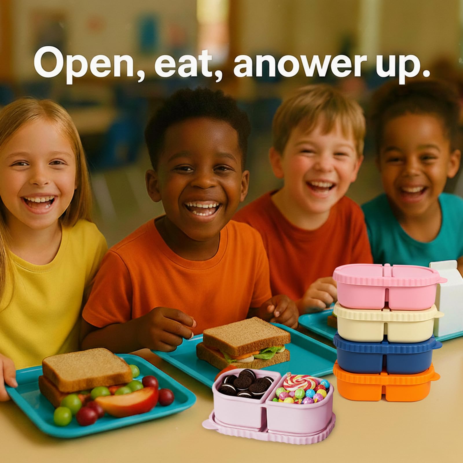 Lanasz contenedor snack silicona libre de BPA, durable y reutilizable para reducir residuos.