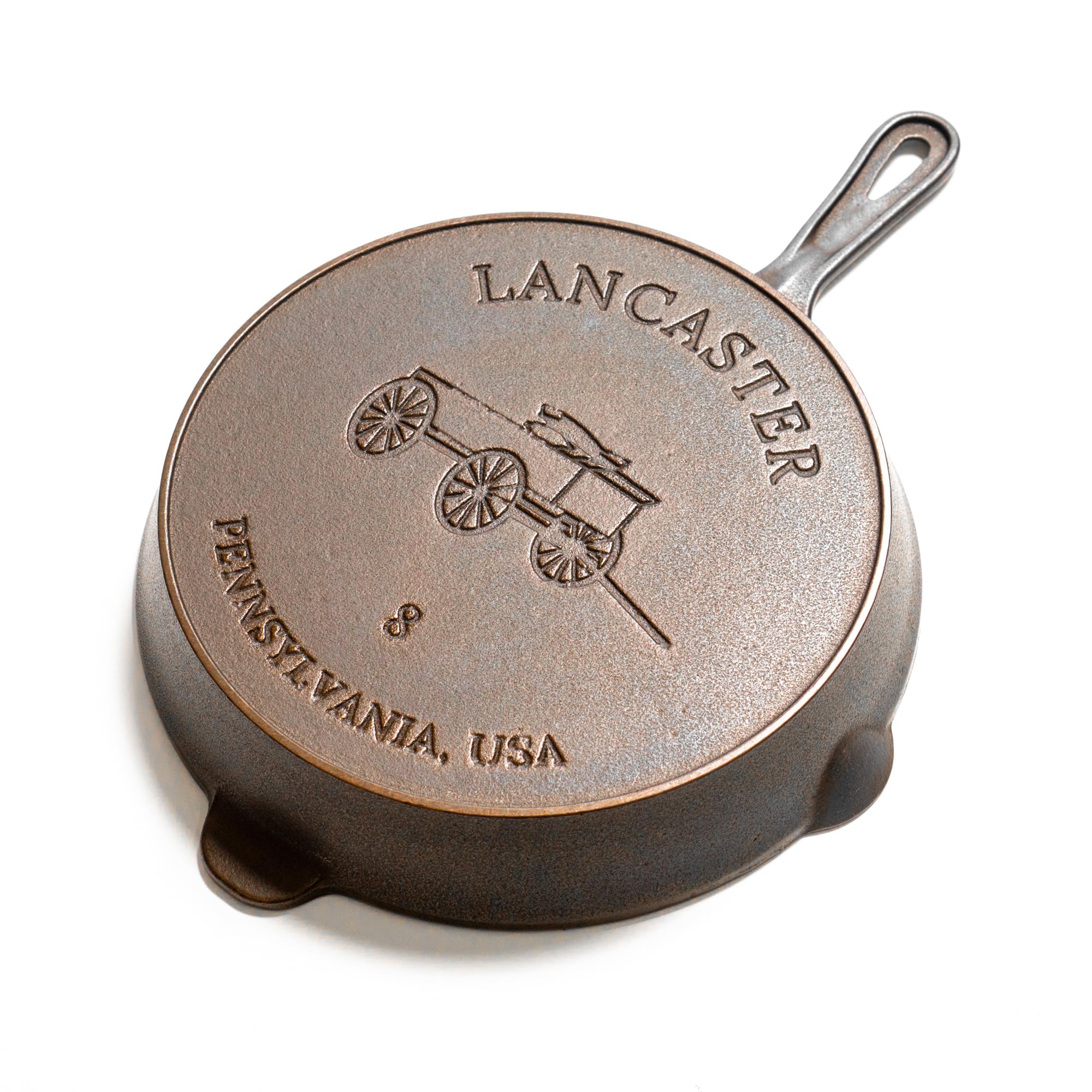 Lancaster sartén de hierro ligero, pomo ergonómico para un agarre cómodo.