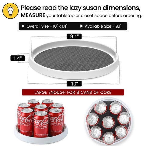 Conjunto LANDNEOO de 4 Lazy Susan 10 pulgadas, ideal para despensa.