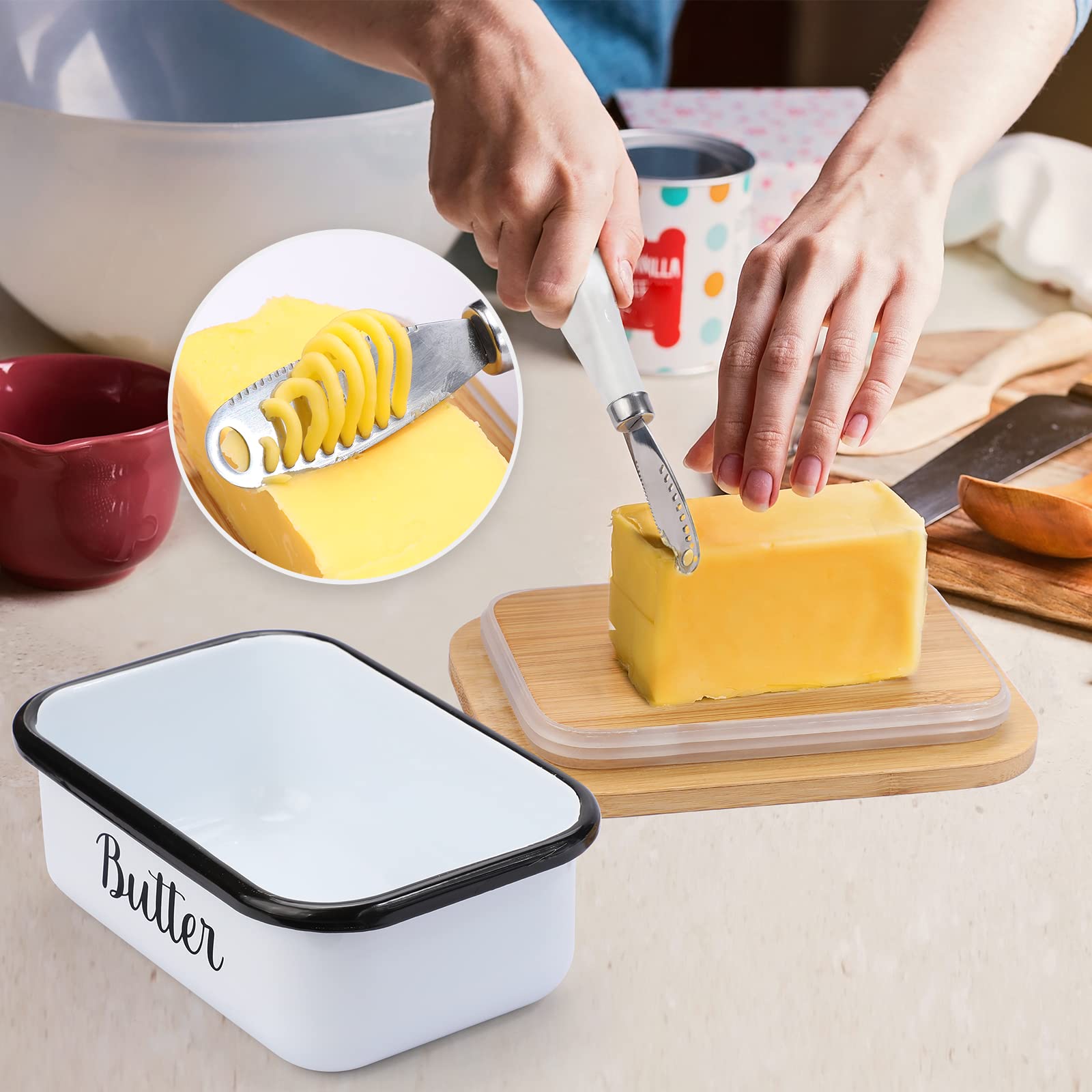 Diseño retro de granja LANDNEOO para decorar la cocina con elegancia.