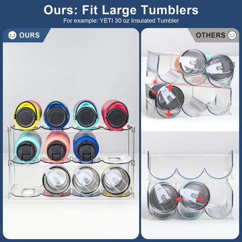 LANDNEOO Espacio grande para botellas 40oz, ideal para organización de nevera.