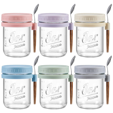 LANDNEOO jarras de vidrio 16 oz permiten ver el contenido y mantener frescura