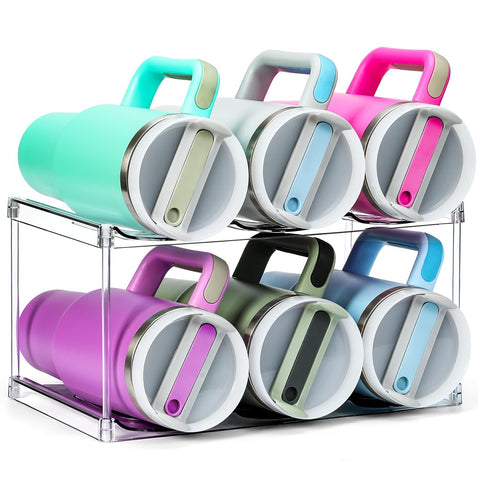 LANDNEOO organizador-botellas-stanley-40oz-claras para ahorrar espacio en la cocina.