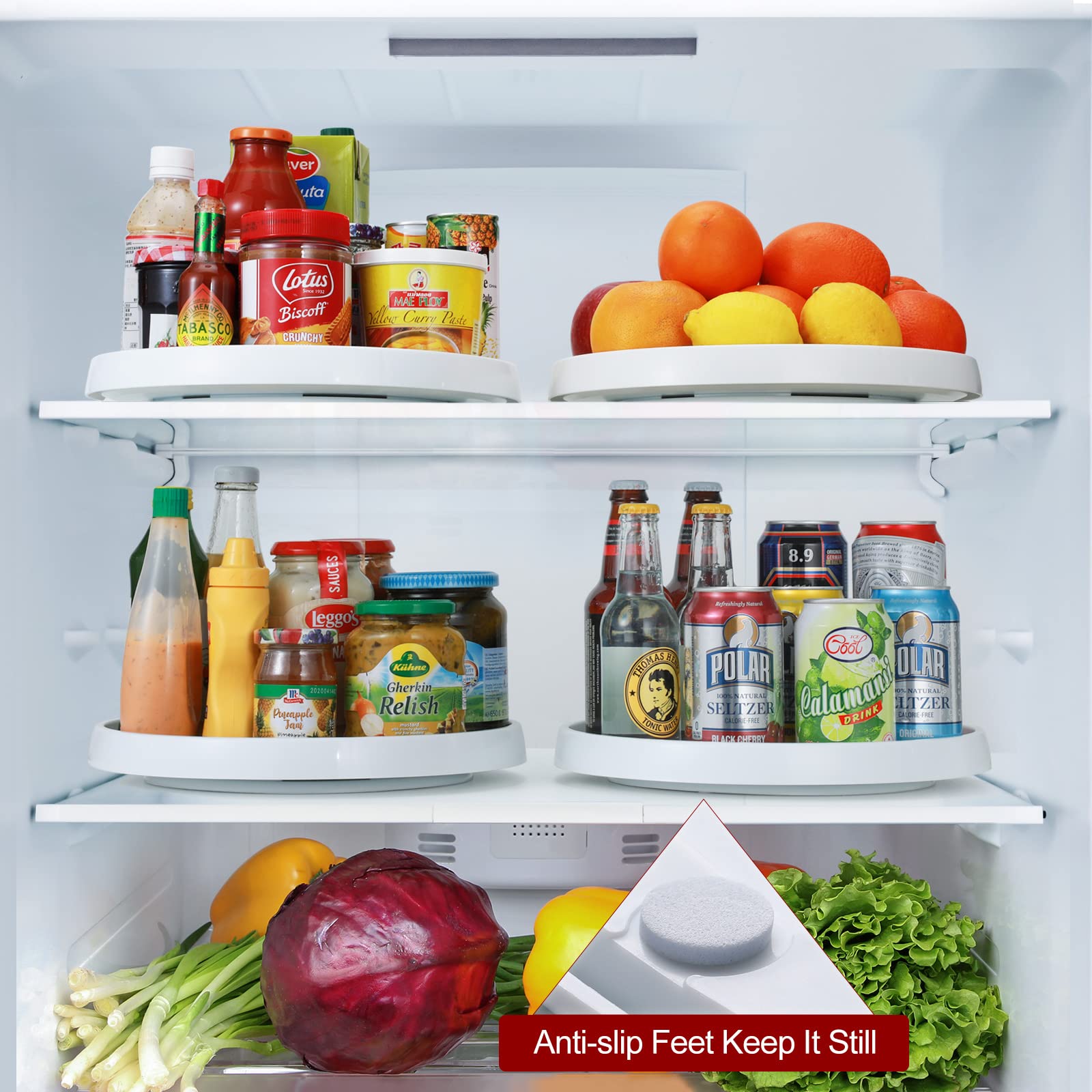 Organizador LANDNEOO para despensa, 10 pulgadas para snacks y latas.