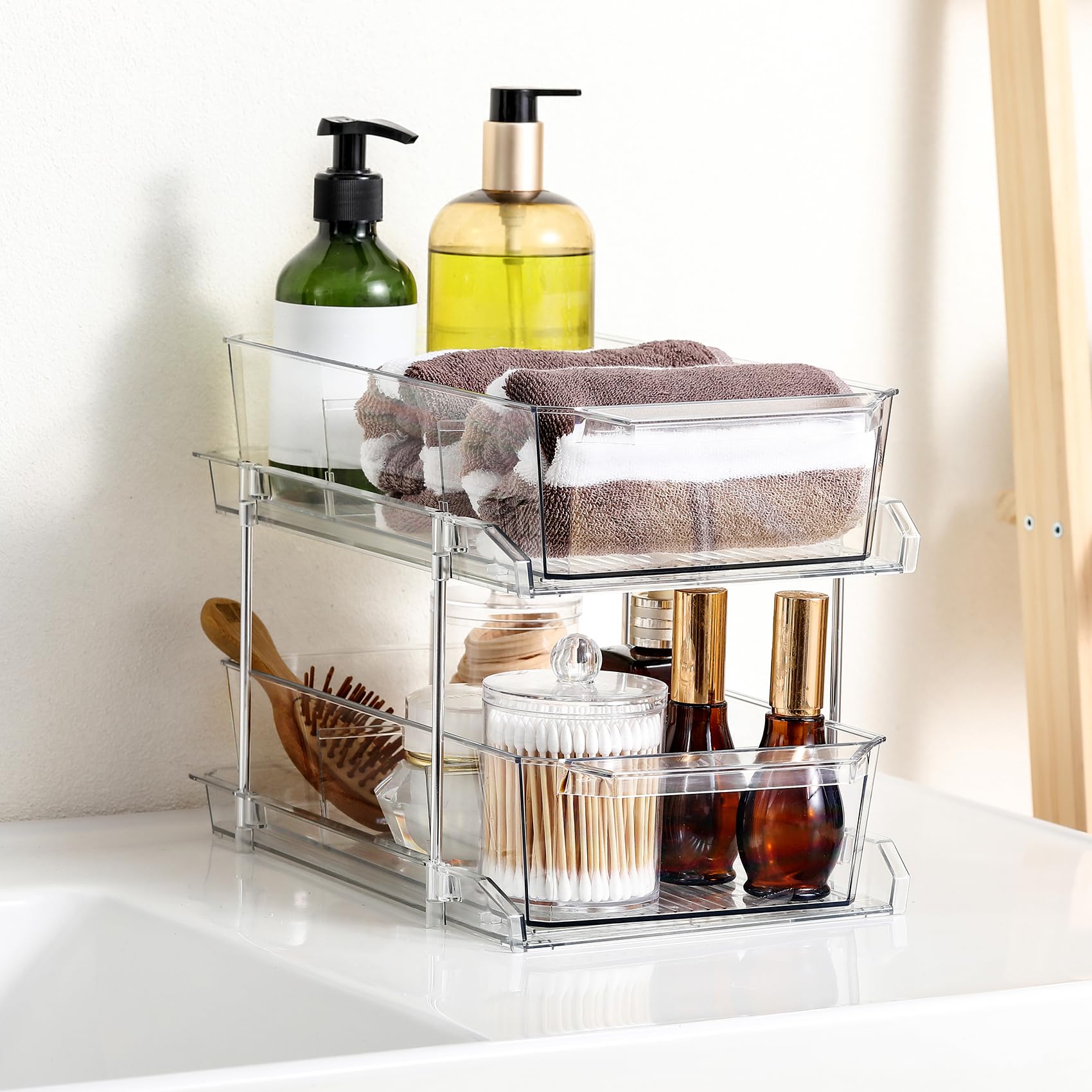 LANDNEOO organizador refrigerador para ordenar alimentos y botellas.