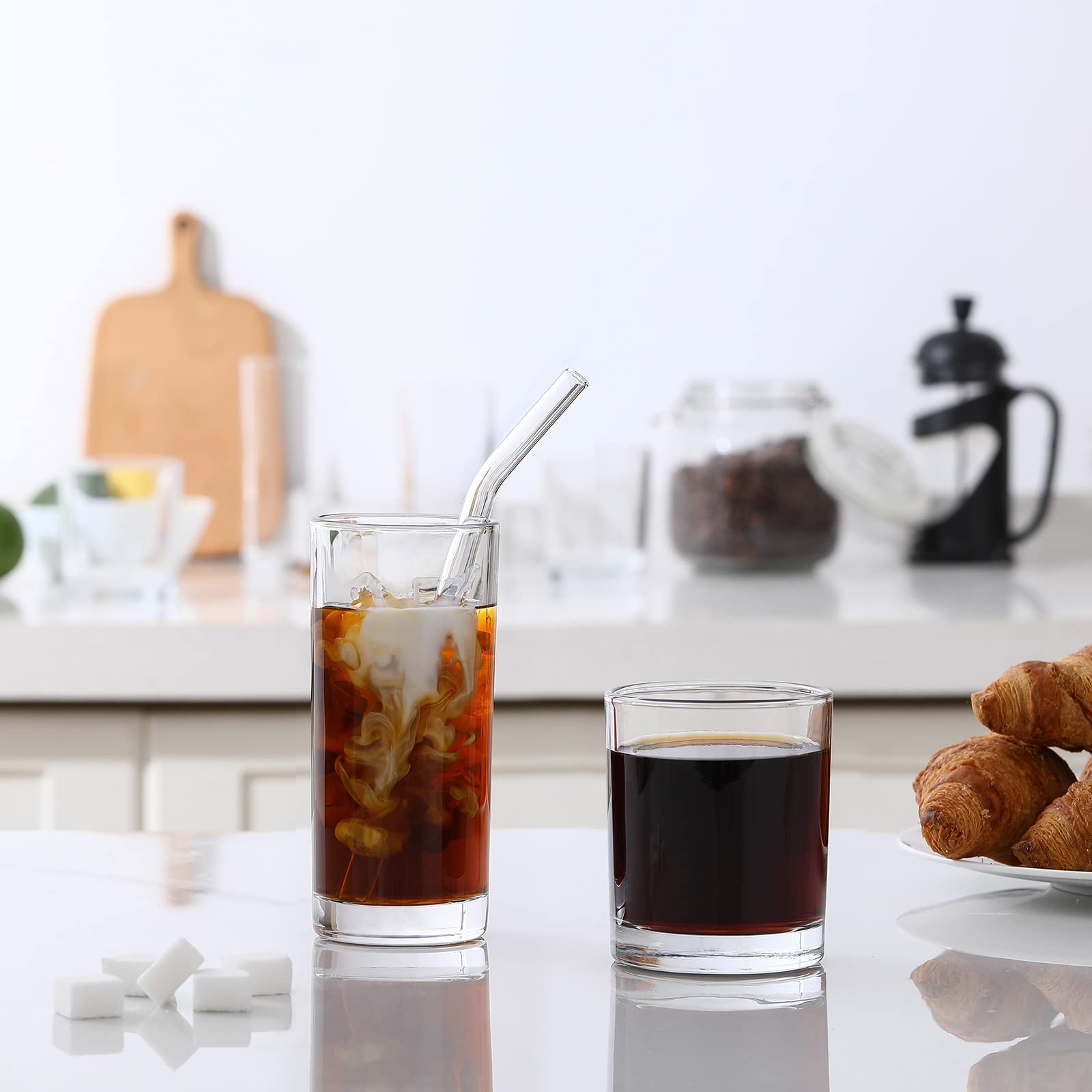 LANDNEOO pajillas vidrio reutilizables para bebidas sostenibles