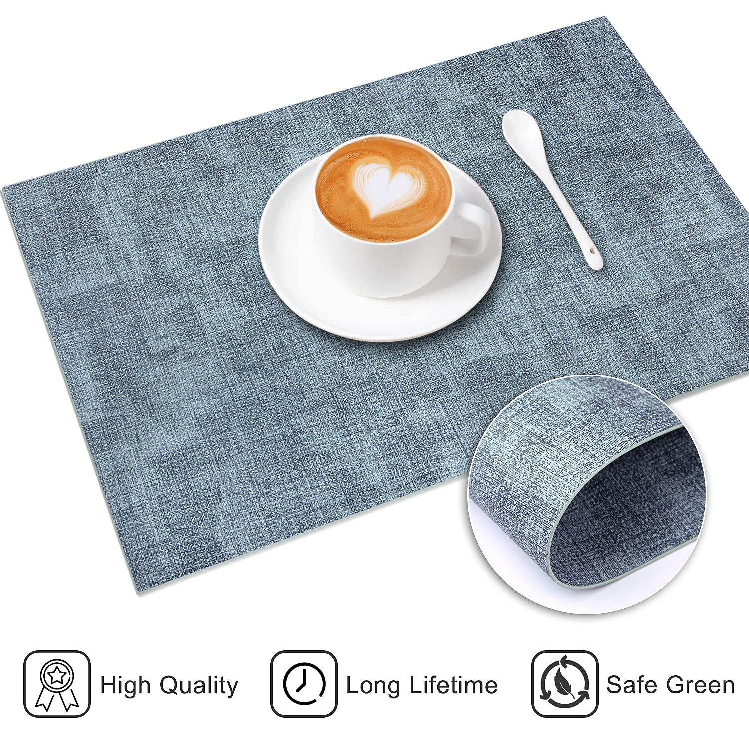LANDVIEW juego de 6 manteles, diseño clásico para la mesa.