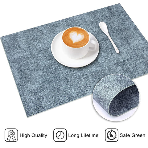 LANDVIEW juego de 6 manteles, diseño clásico para la mesa.
