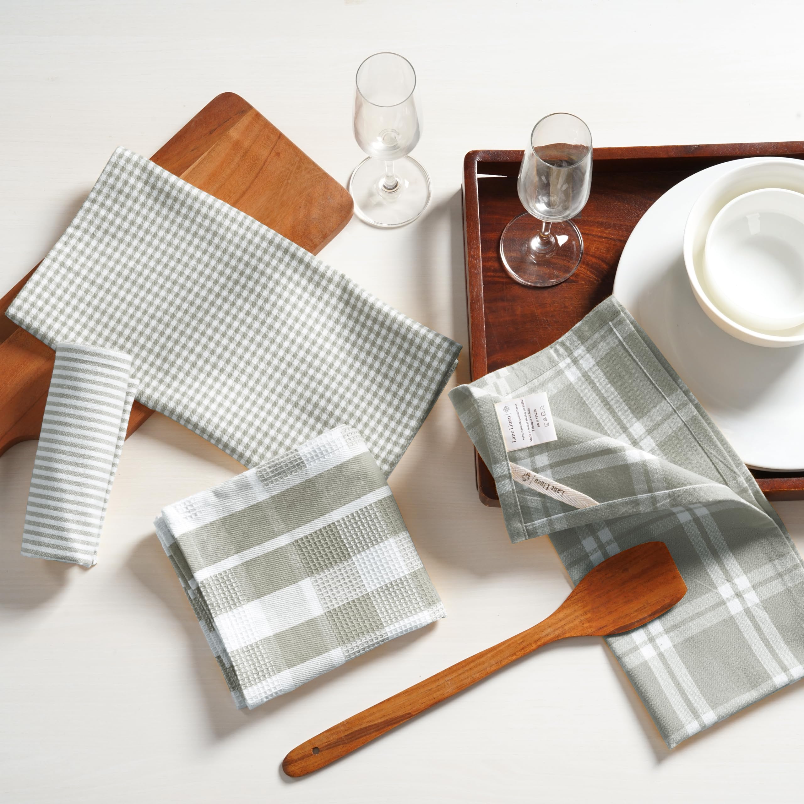 Lane Linen kit de paños de algodón 100% para la cocina.