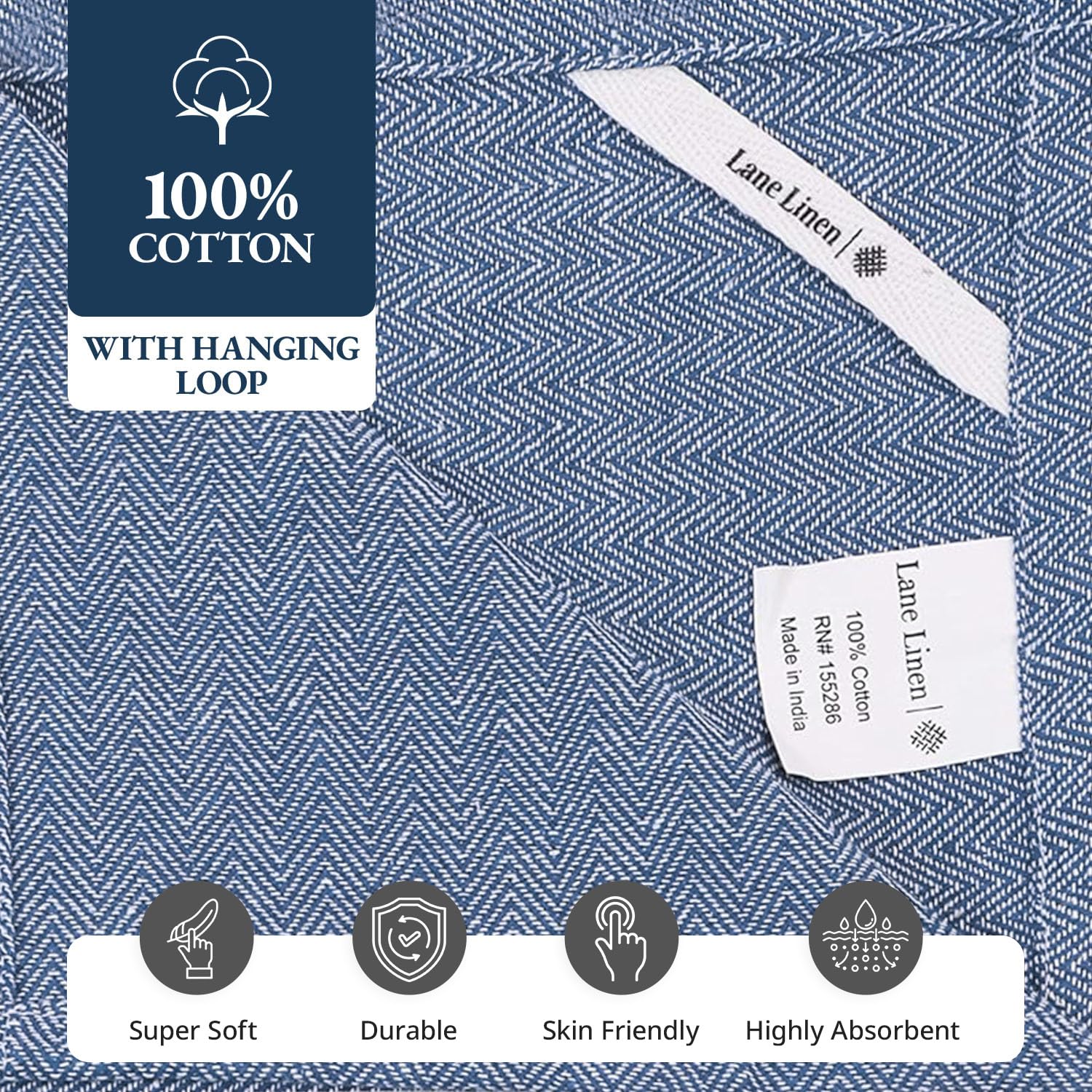 Lane Linen: toallas de algodón suave para la limpieza diaria de la cocina