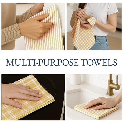 LANE LINEN: kit práctico de 4 toallas para reemplazo diario en la cocina