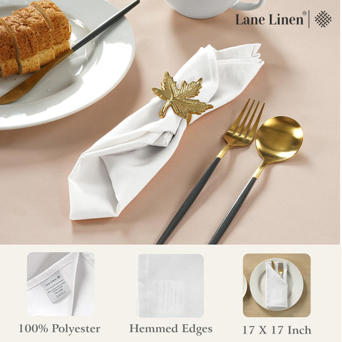 Bordes remallados en servilletas LANE LINEN para un acabado limpio