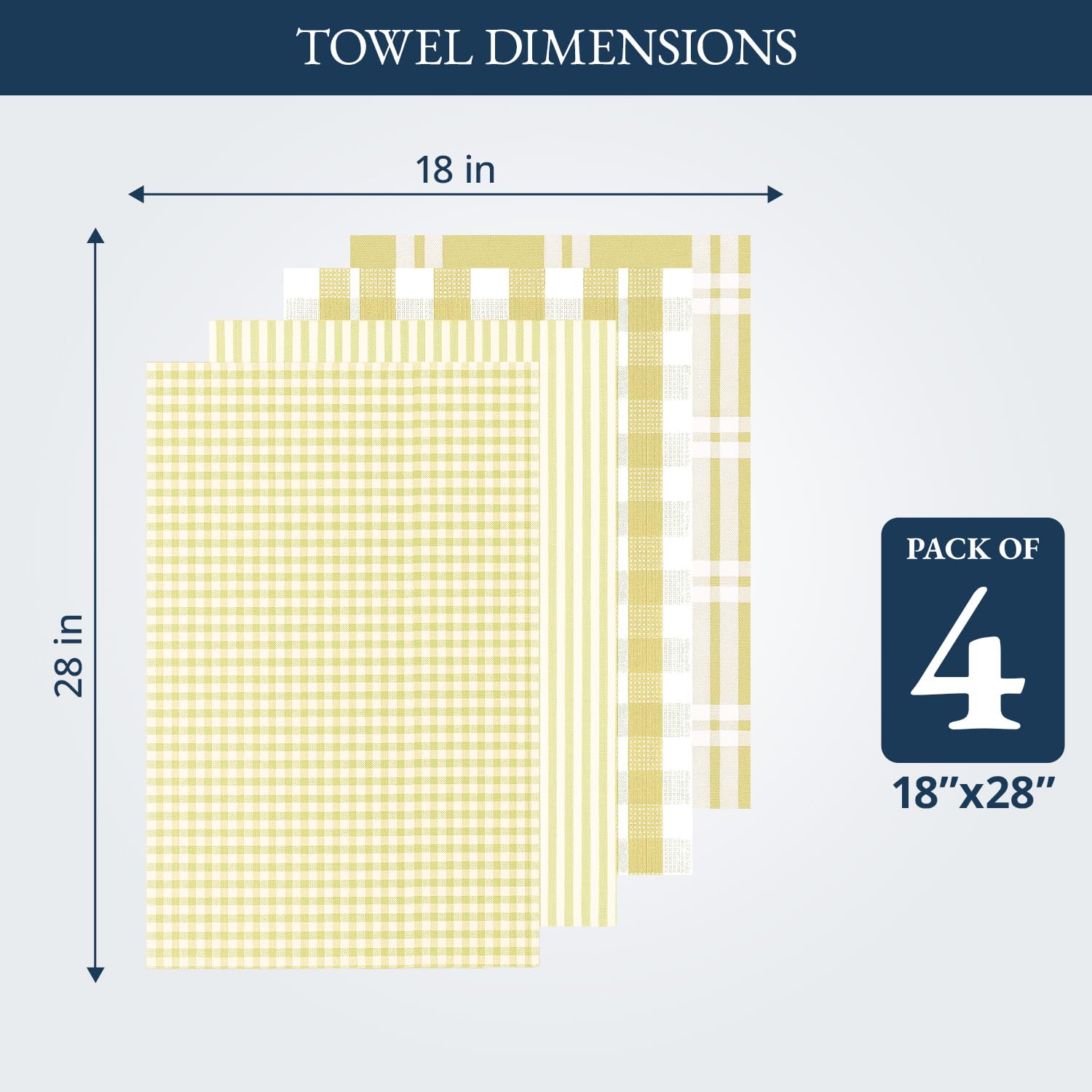 LANE LINEN: set de 4 toallas de cocina para lavados y secados