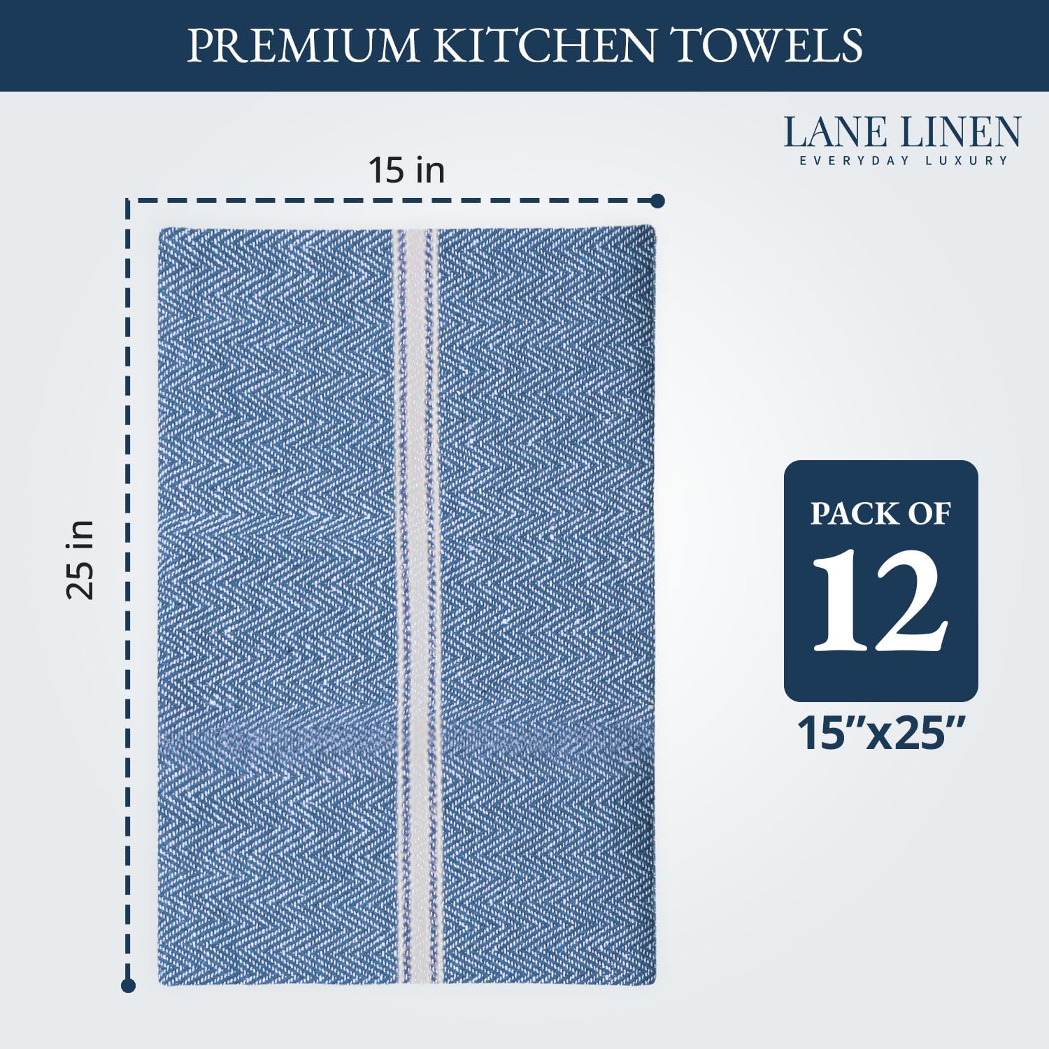 LANE LINEN toallas de cocina índigo con alta absorción para derrames