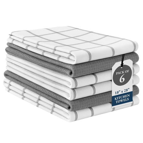 Lane Linen: toallas de cocina de algodón 6 piezas, absorbentes