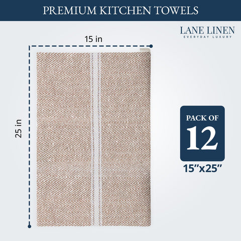 Lane Linen toallas de algodón 100%, altamente absorbentes para derrames.