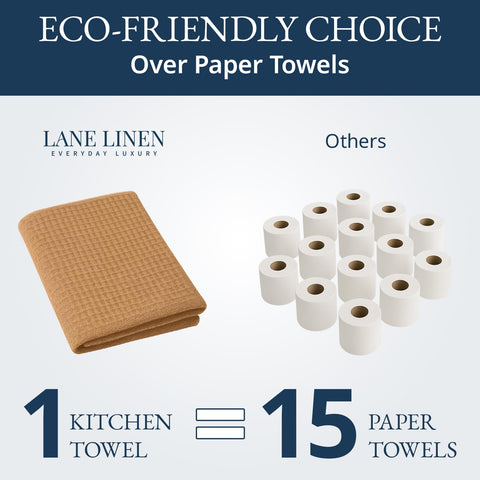 LANE LINEN: toallas de mano beige, suaves y duraderas.