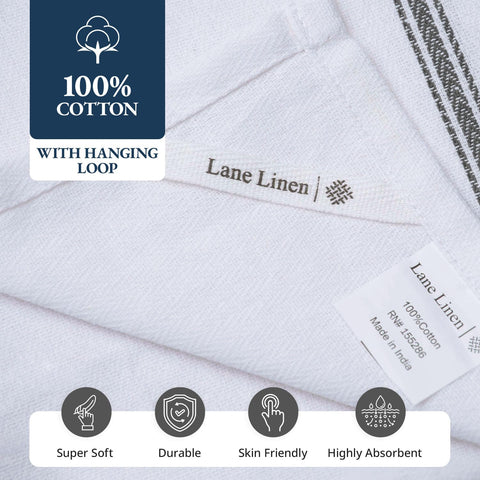 LANE LINEN rayas grises complementan cualquier encimera.