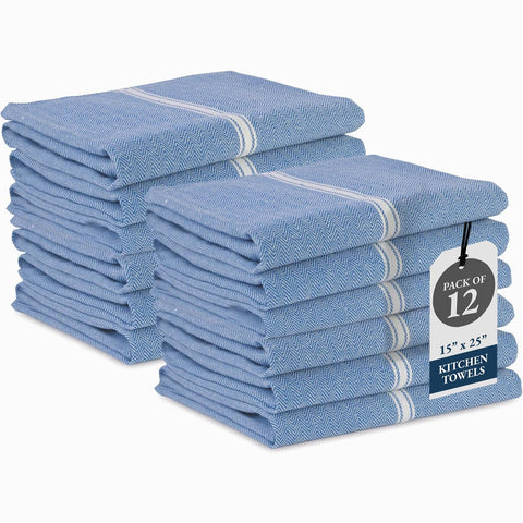 LANE LINEN toallas de cocina índigo 12 unidades para secar utensilios