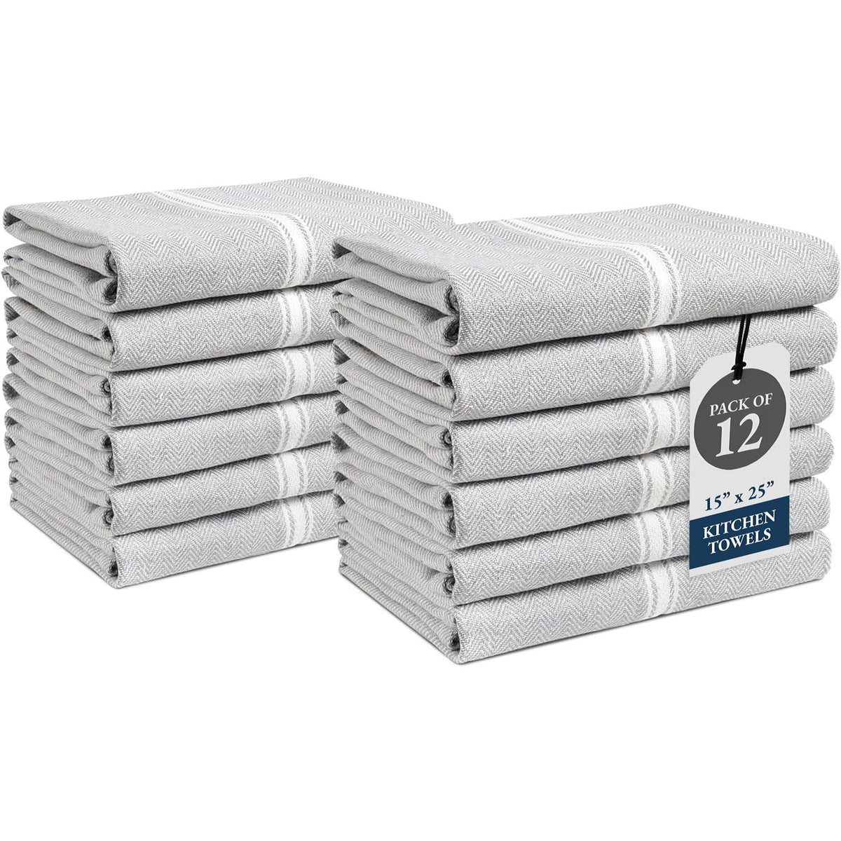 LANE LINEN: toallas de cocina, paquete 12-14x25, absorción rápida para secar vajilla
