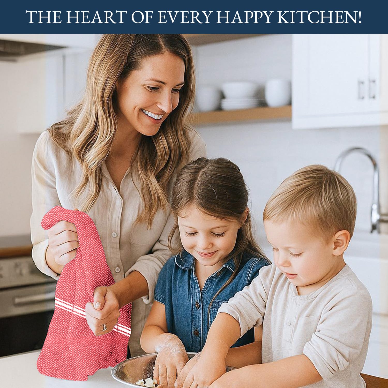 Lane Linen: toallas de cocina con rayas elegantes para la encimera.
