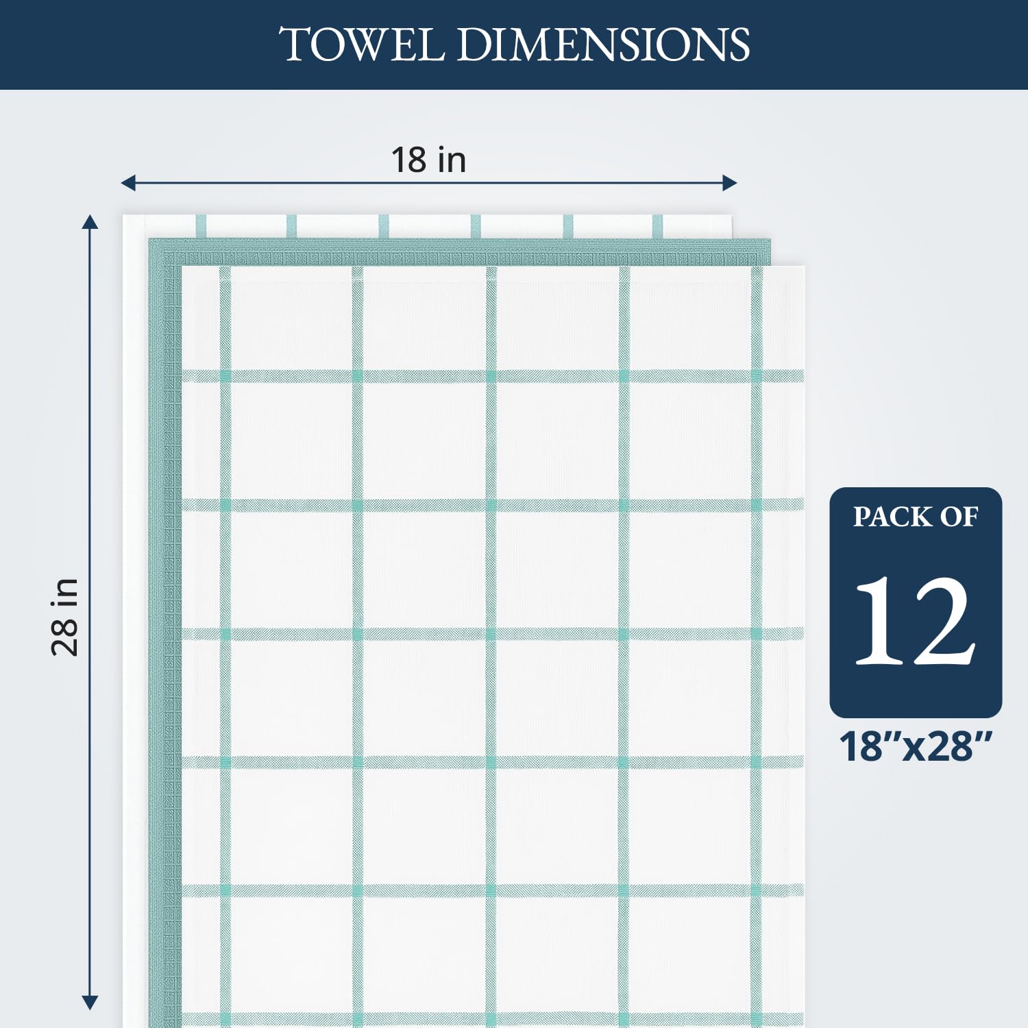 Toallas con rayas elegantes Lane Linen, diseño multiuso para cocina.