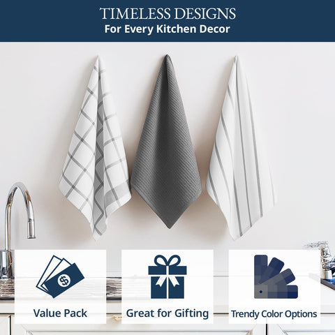 Lane Linen: toallas a rayas grises, diseño elegante