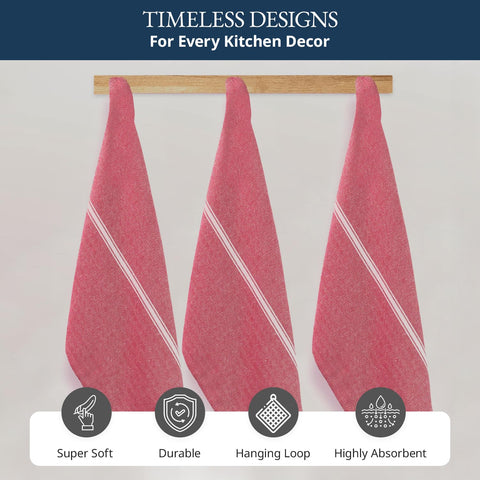 Lane Linen: toallas rojas para limpiar derrames rápidamente.