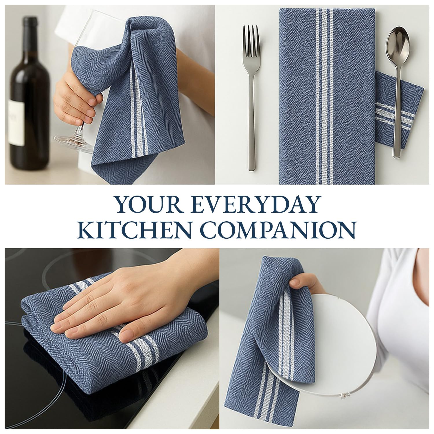 Lane Linen: toallas de cocina resistentes para secar superficies sin dejar pelusa