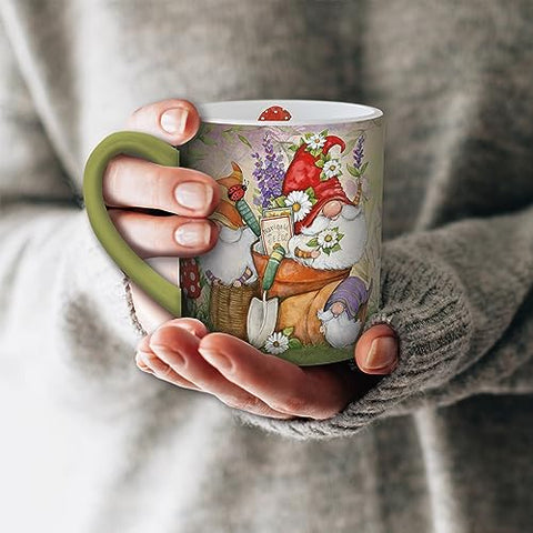 Lang taza cerámica duendes del jardín interior esmaltado para bebidas tibias.