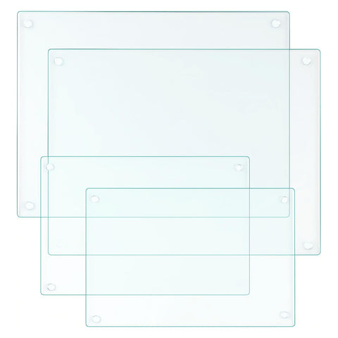 LANGBOHOS tablas-corte-vidrio-temperado claras, conjunto de cuatro, protección para la encimacocina