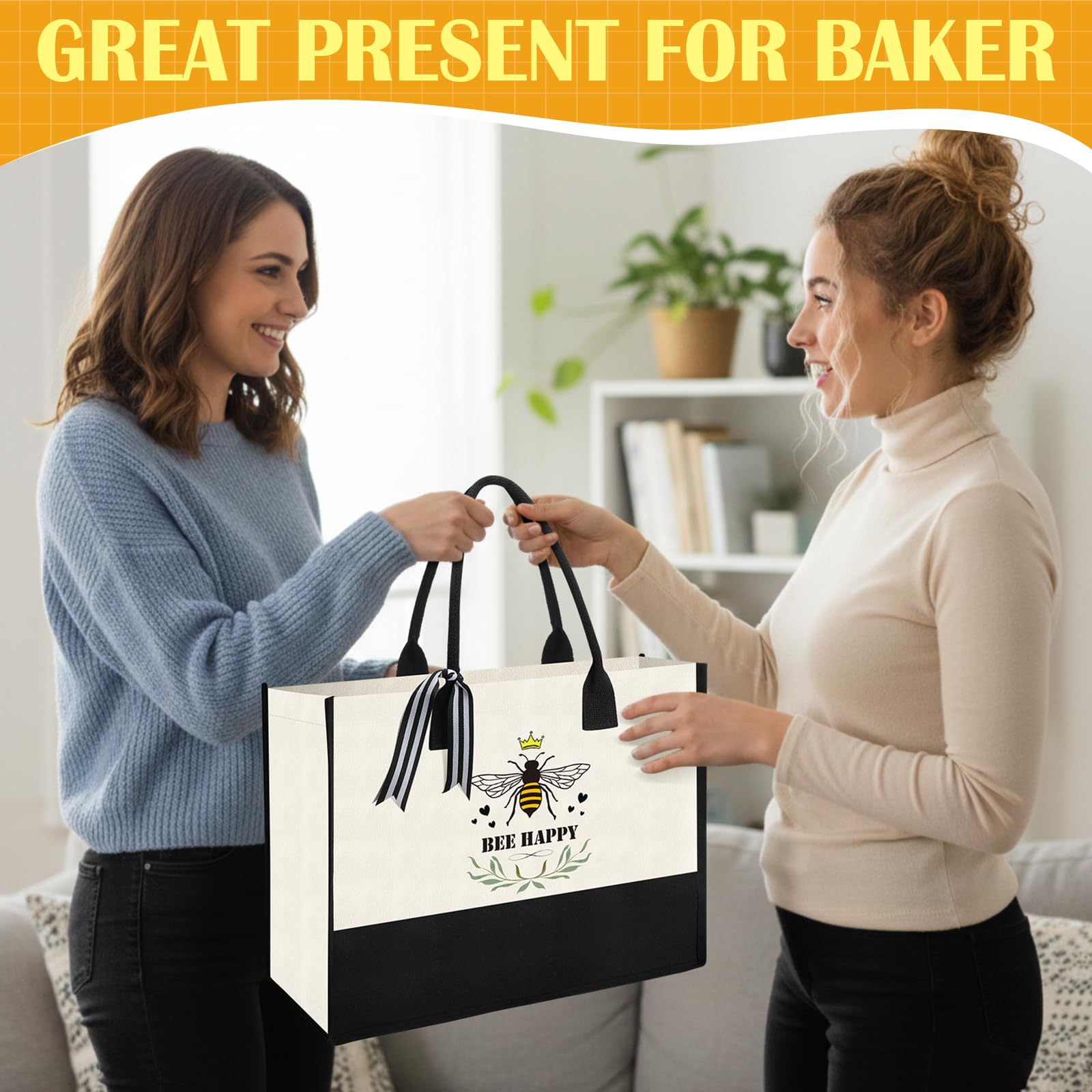 Langyiwee escena cocina abeja alegre, inspira hornear con estilo