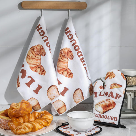 Langyiwee paños cocina pan: absorbentes para secar platos y derrames
