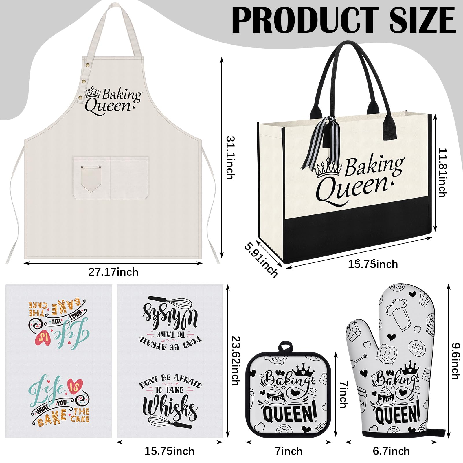Langyiwee Reina de la Repostería: guantes para horno duraderos para hornear con seguridad.