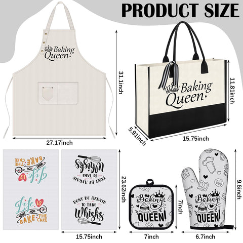 Langyiwee Reina de la Repostería: guantes para horno duraderos para hornear con seguridad.