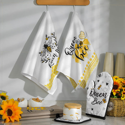 Langyiwee toallas cocina abeja, para secar platos y derrames