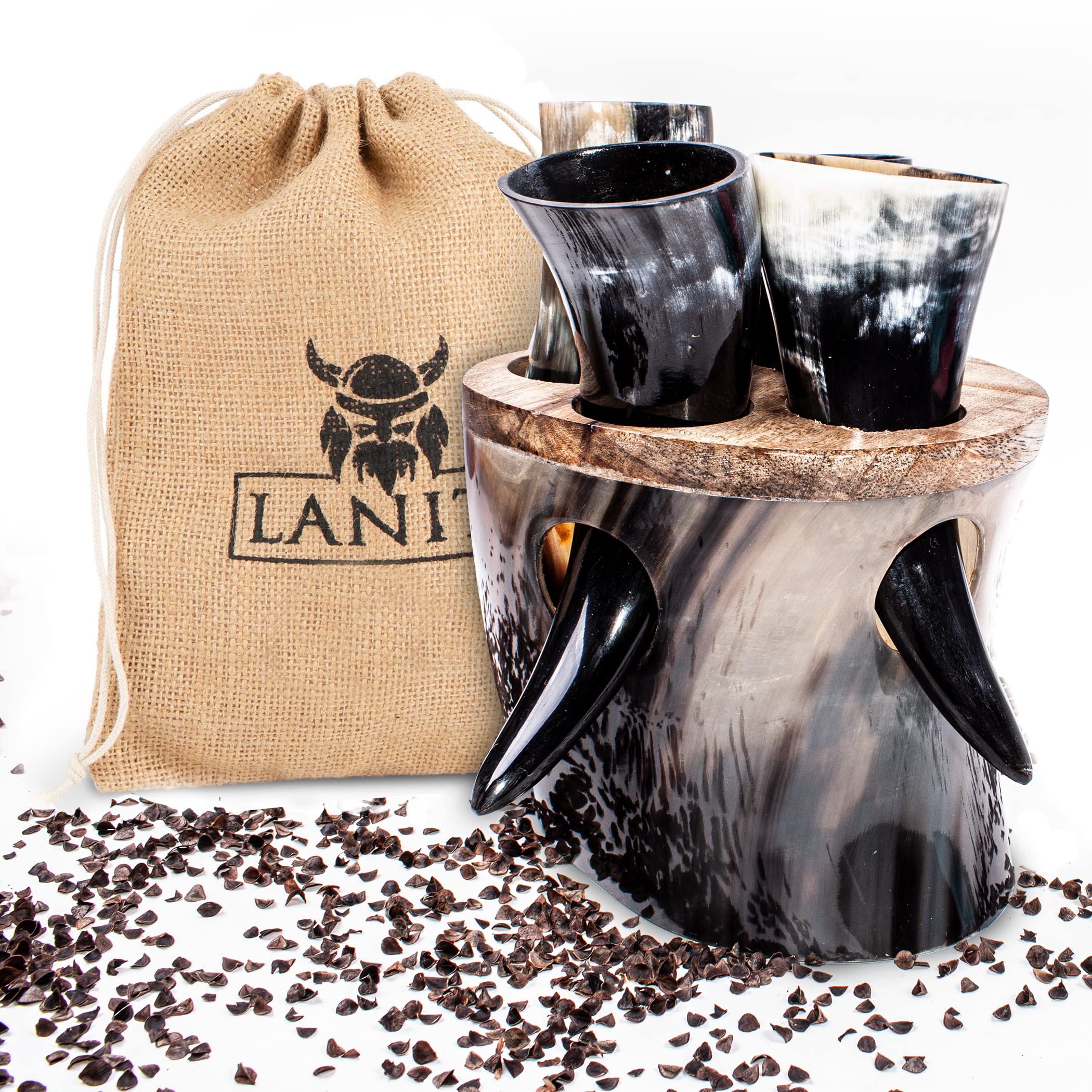 LANITI diseño único con patrones naturales en cada cuerno.