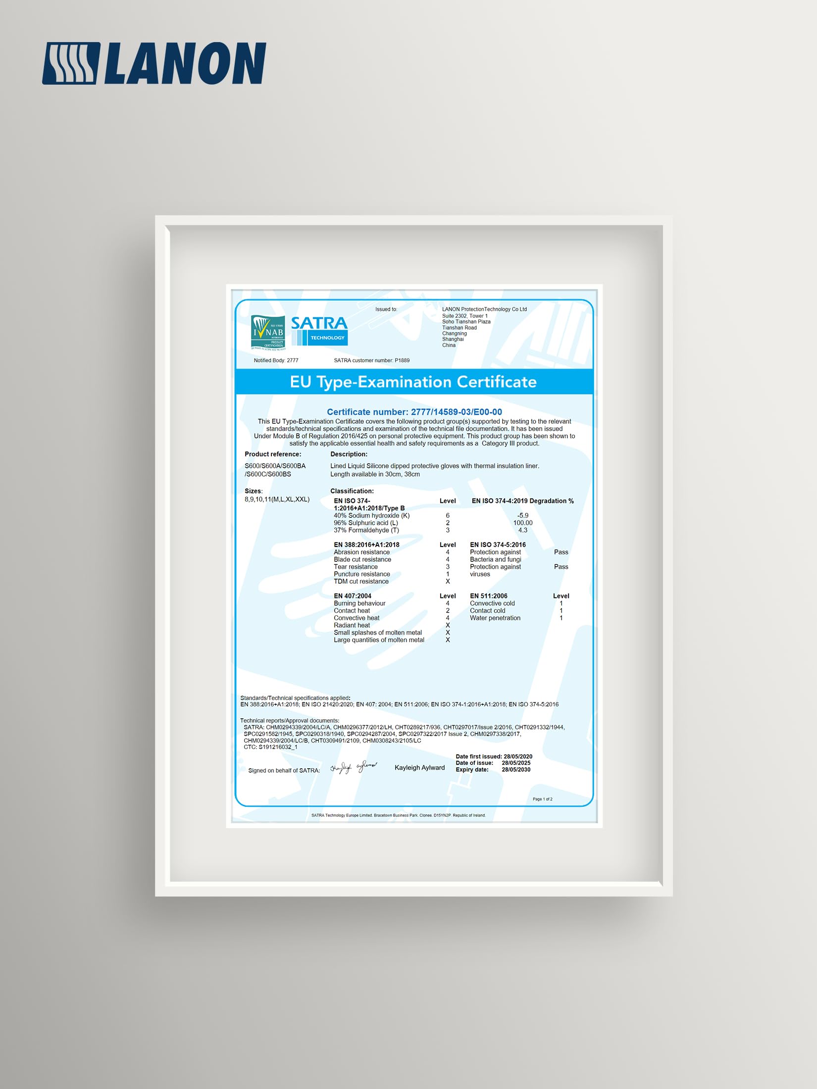 LANON Protección certificaciones y estandares garantizan calidad y seguridad